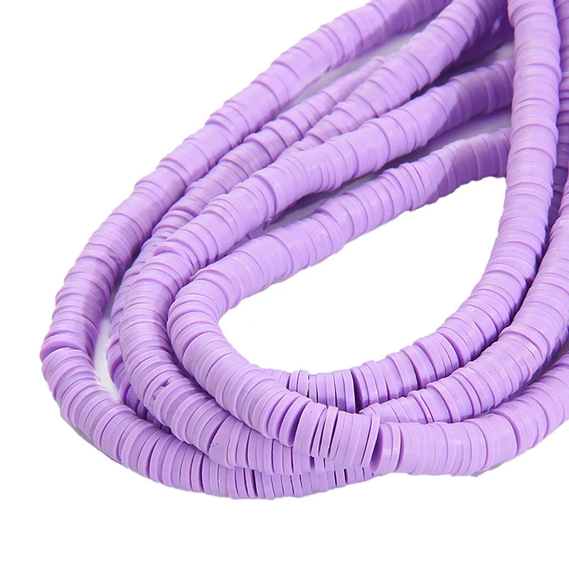 6mm 350Pcs Handmade Flat Round Polymer Clay Beads Chip Disk Loose Spacer Beads For DIY Jewelry Making Bracelet Mixed Color