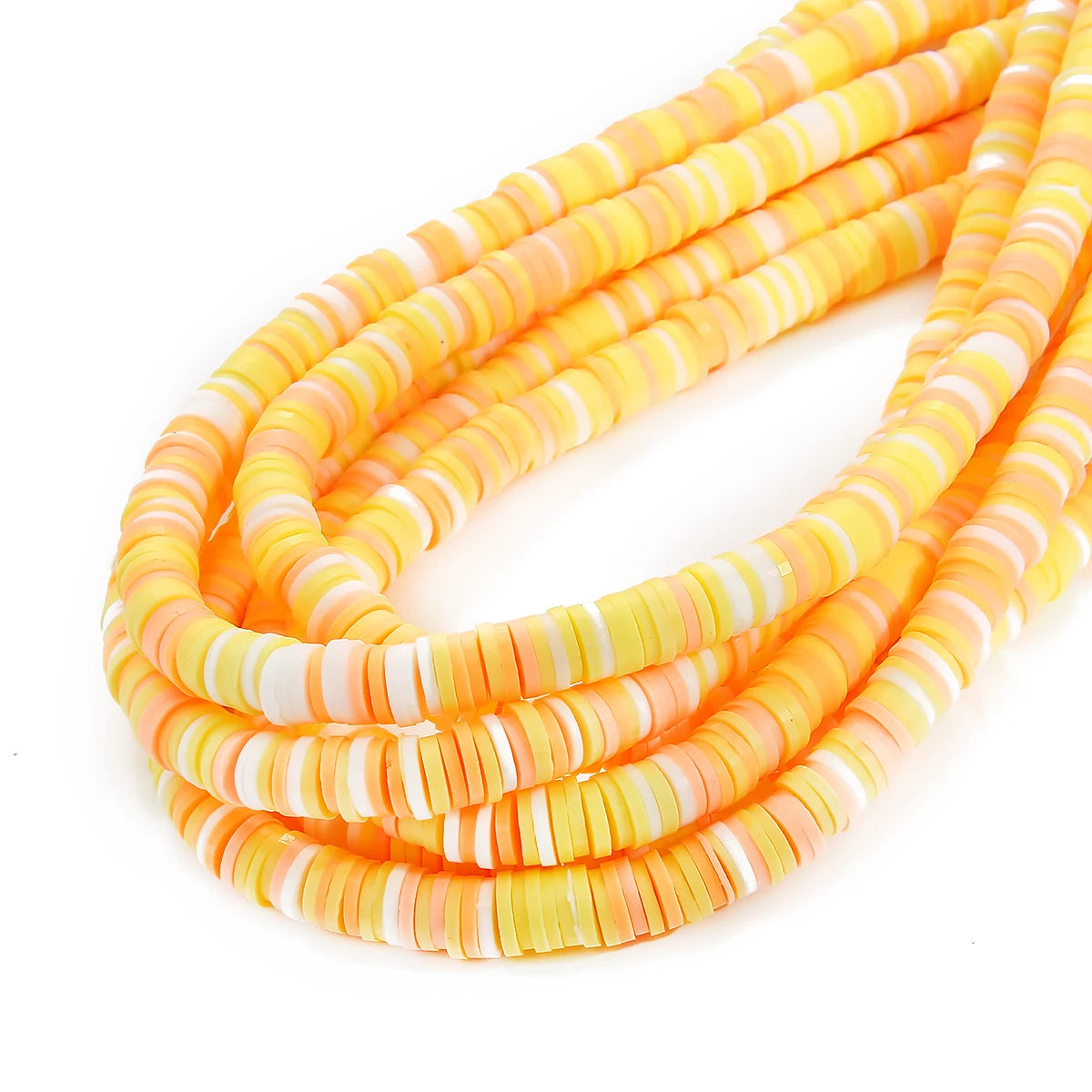 6mm 350Pcs Handmade Flat Round Polymer Clay Beads Chip Disk Loose Spacer Beads For DIY Jewelry Making Bracelet Mixed Color