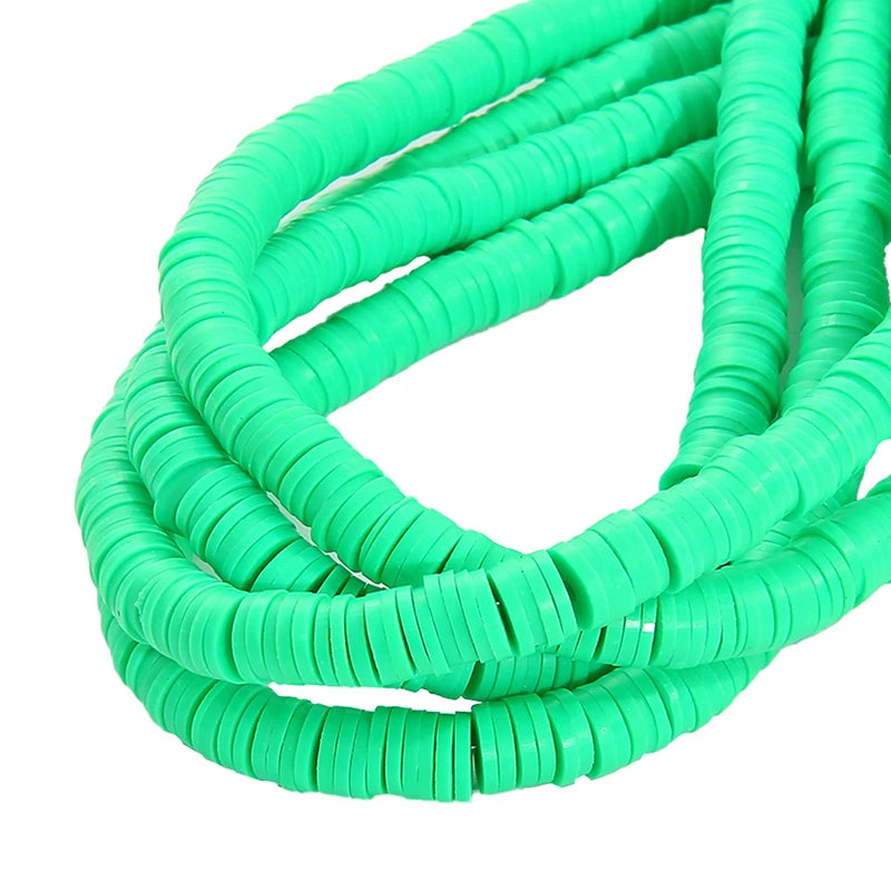 6mm 350Pcs Handmade Flat Round Polymer Clay Beads Chip Disk Loose Spacer Beads For DIY Jewelry Making Bracelet Mixed Color